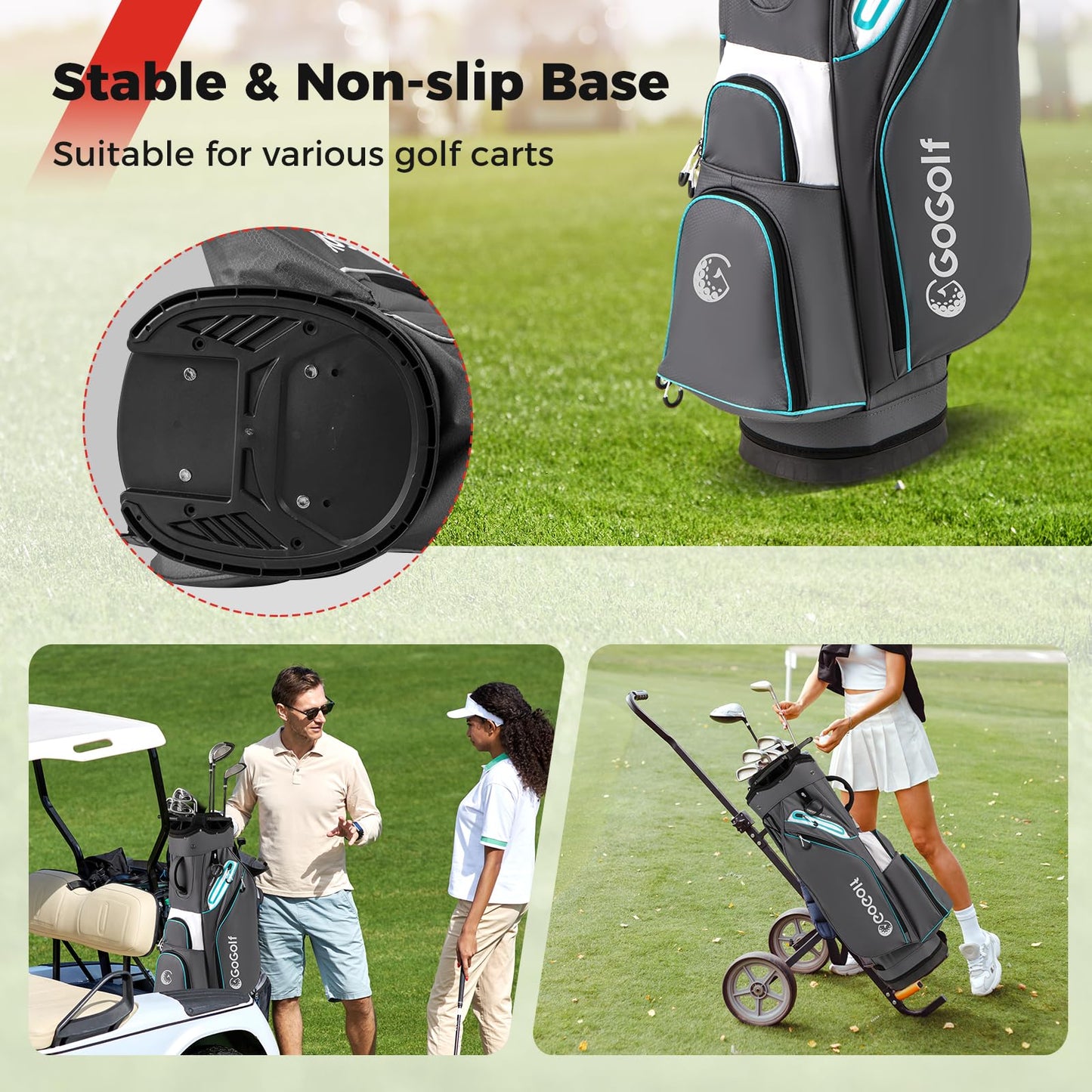 Tangkula Golf Cart Bag Lightweight Golf Bag with 14-Way Divider Top
