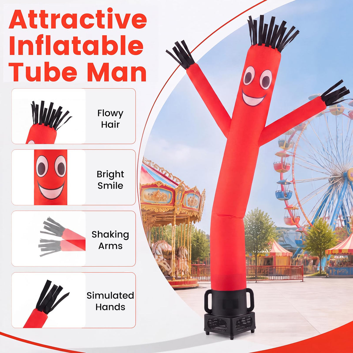 Tangkula 7 FT Inflatable Puppet Tube Man with Blower