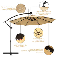 TANGKULA 10 Ft Patio Offset Umbrella for Backyard