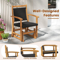 Tangkula Patio Rattan Glider Chair(1/2)