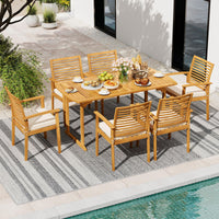 Tangkula Patio Dining Chairs Set w/Removable Padded Cushion
