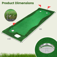Tangkula 10 FT Golf Putting Green with Realistic Artificial Grass Turf
