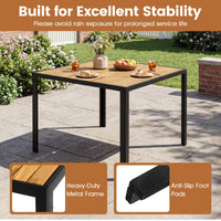 Tangkula 36" Square Patio Dining Table for 4