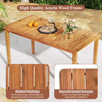 Tangkula Rectangular Outdoor Dining Table（54 x 28 x 29）