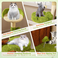 Arbre à chat esthétique Tangkula de 91 cm avec poteaux et planche à griffer en sisal