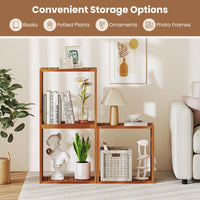 Tangkula 3/6 Cube Storage Organizers Stackable Bookcase Shelves(1/2)