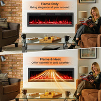 Tangkula 60" Wi-Fi Enabled Electric Fireplace