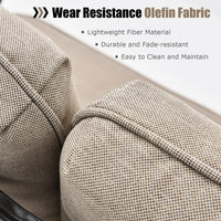 Patio Loveseat with Table Set - Tangkula
