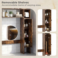 Tangkula Over The Toilet Storage Cabinet with Toilet Paper Holder