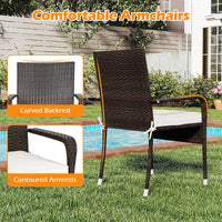 Tangkula 3 Piece Patio Furniture Set with Sturdy Metal Frame for Porch