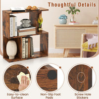 Tangkula 3 Tier Geometric Bookshelf