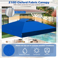 Tangkula 10x10 FT Pop Up Canopy 2-Tier Outdoor Tent with Vented Top