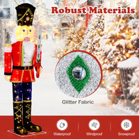 Tangkula 5 FT Christmas Lighted Nutcracker with Glitter Sword