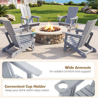 Tangkula Adirondack Chairs with Cup Holder for Garden