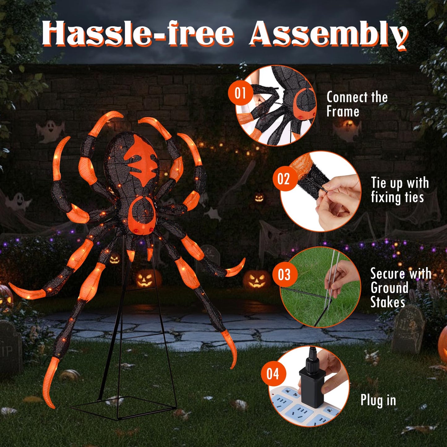 Tangkula 52” Halloween Spider Decoration