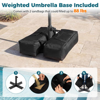 Tangkula 10 FT Patio Umbrella with Base Included