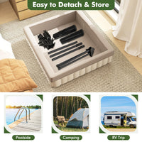 Tangkula 70"H 3-Tier Portable and Foldable Drying Rack with 32 Rods