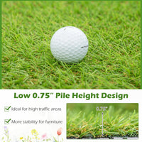 Tangkula 15 FT x 7 FT Artificial Turf Rug with 0.75" Pile Height