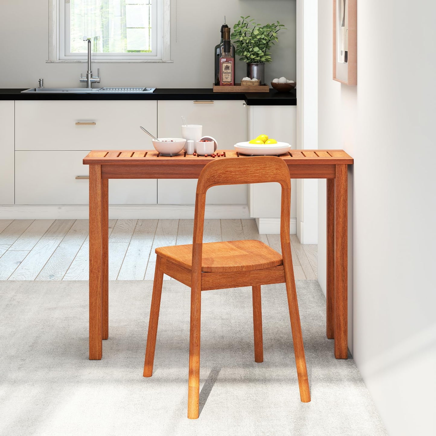 Table à manger Tangkula pour l'extérieur et l'intérieur