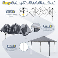 Tangkula 13x13 FT Pop Up Gazebo UPF50+ Outdoor Sunshade Shelter