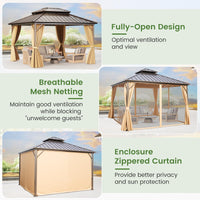 Tangkula 12x12 FT Hardtop Gazebo for Patio Garden Deck