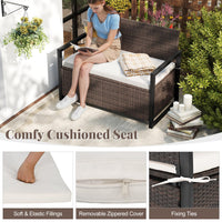 Tangkula 40 Gallon Outdoor Bench with Storage