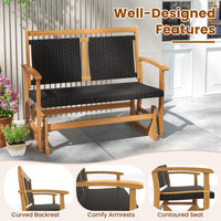 Tangkula Patio Rattan Glider Chair（double seat）