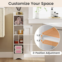 Tangkula Bathroom Storage Cabinet with Door for Small Spaces