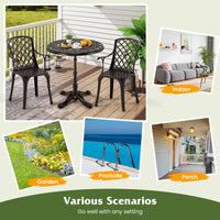 Tangkula Table de Jardin d'Extérieur 35,4 Pouces