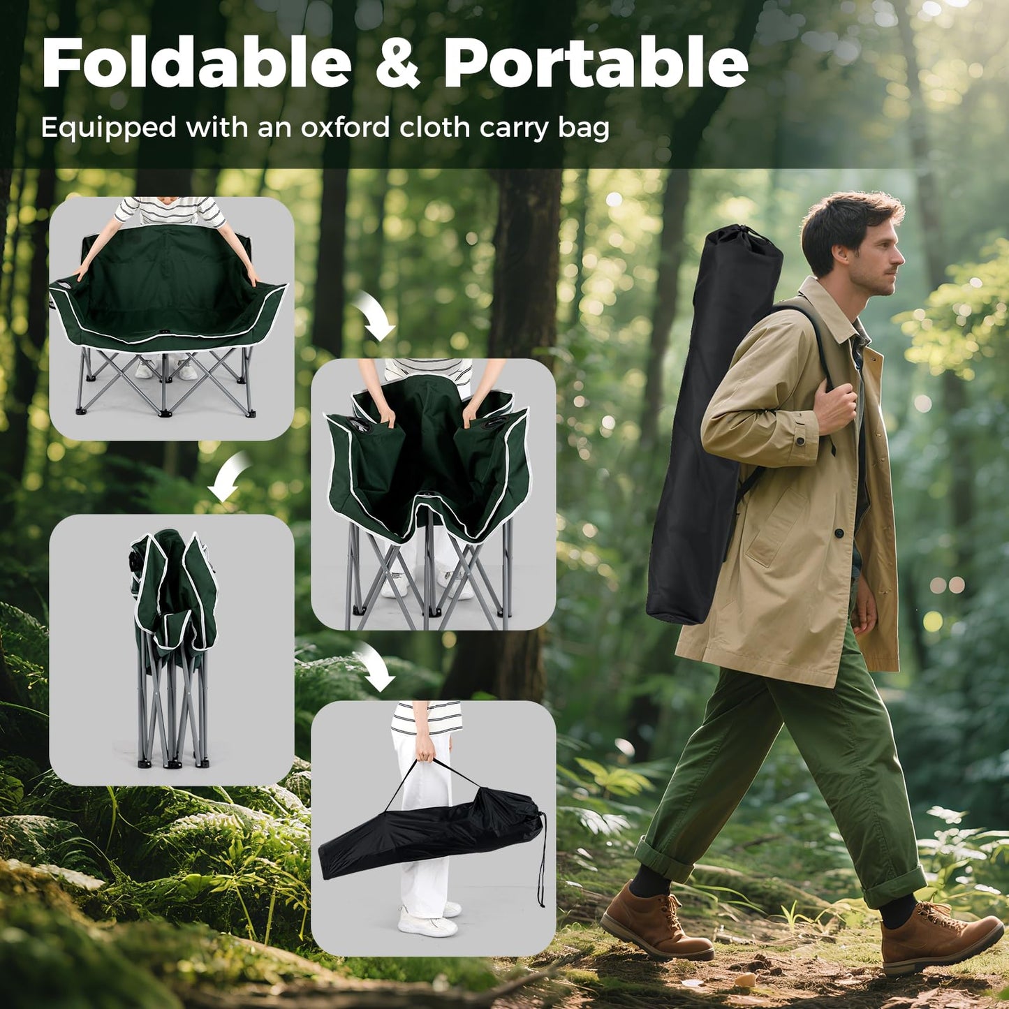 Tangkula 2 Person Camping Chair for Beach