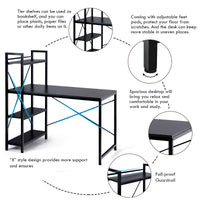 Tangkula Computer Desk with Storage Bookshelves
