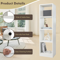 Tangkula 4 Cube Bookshelf, Freestanding 5 Tier Open Bookcase