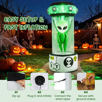 Tangkula 7.4 FT Halloween Lighted Inflatable Alien Decorations