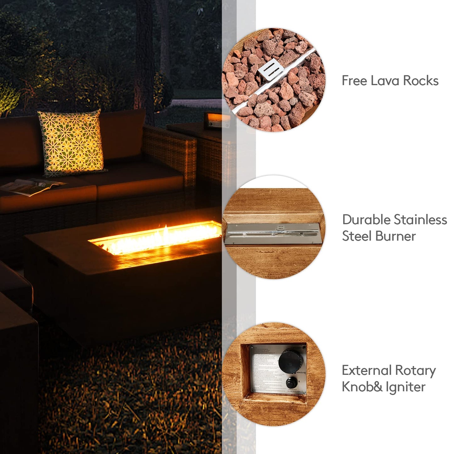 10 Pieces Patio Rattan Conversation Set, Patiojoy Outdoor Wicker Furniture Set