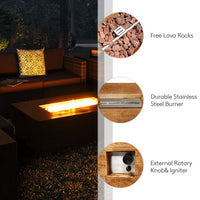 10 Pieces Patio Rattan Conversation Set, Patiojoy Outdoor Wicker Furniture Set
