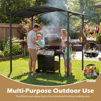Tangkula 8 x 5 FT Grill Gazebo with 2 Metal Shelves