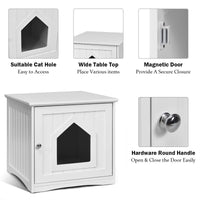 Cat Litter Box Furniture Hidden - Tangkula