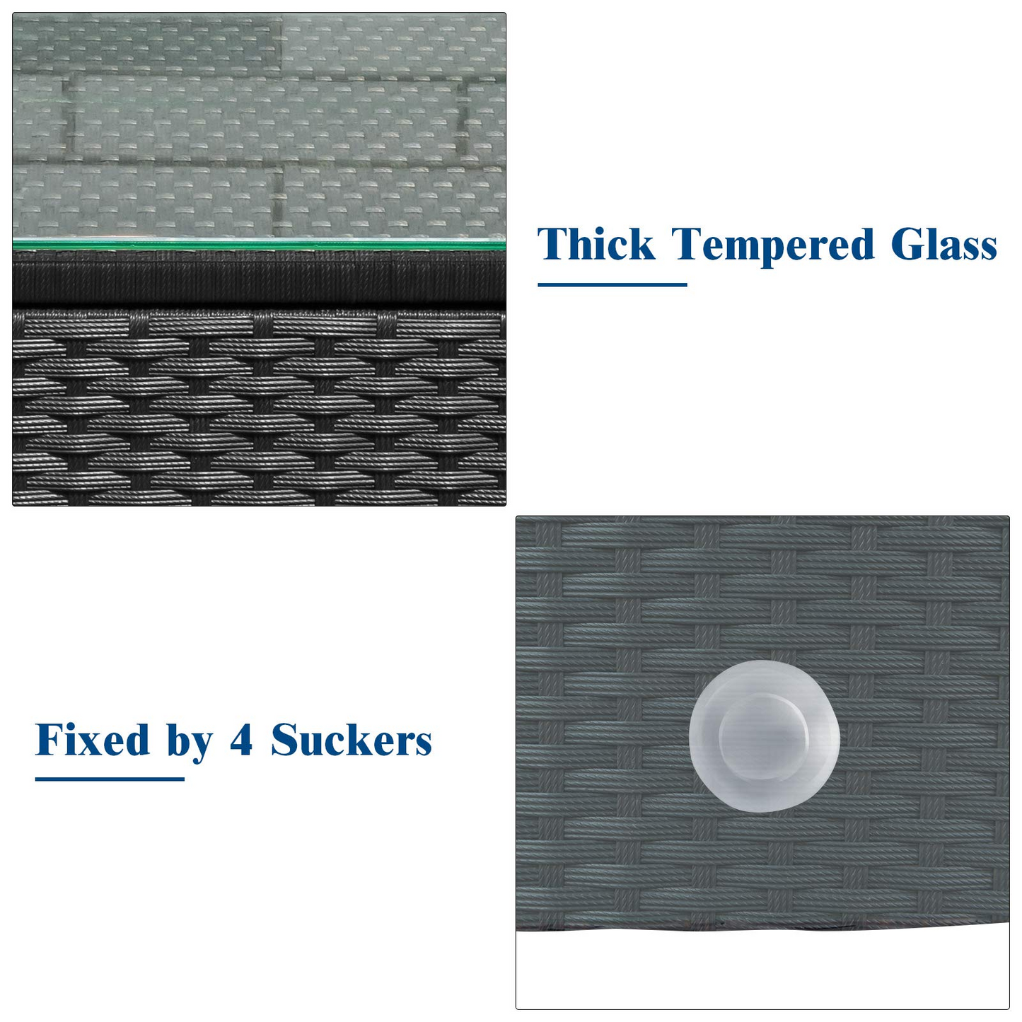 Tangkula 3 Pieces Patio Furniture Set