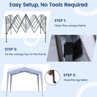 Tangkula 10x10Ft Pop up Canopy UPF50+ Portable Outdoor Tent with Wheeled Bag