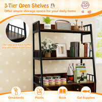 Tangkula Litter Box Enclosure with Shelves