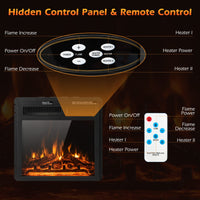 18 Inch Electric Fireplace, 5100 BTU Freestanding Electric Fireplace Heater - Tangkula