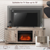 Tangkula Fireplace TV Stand with 23” Electric Fireplace Insert