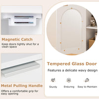 Tangkula Bathroom Floor Cabinet with Adjustable Shelf