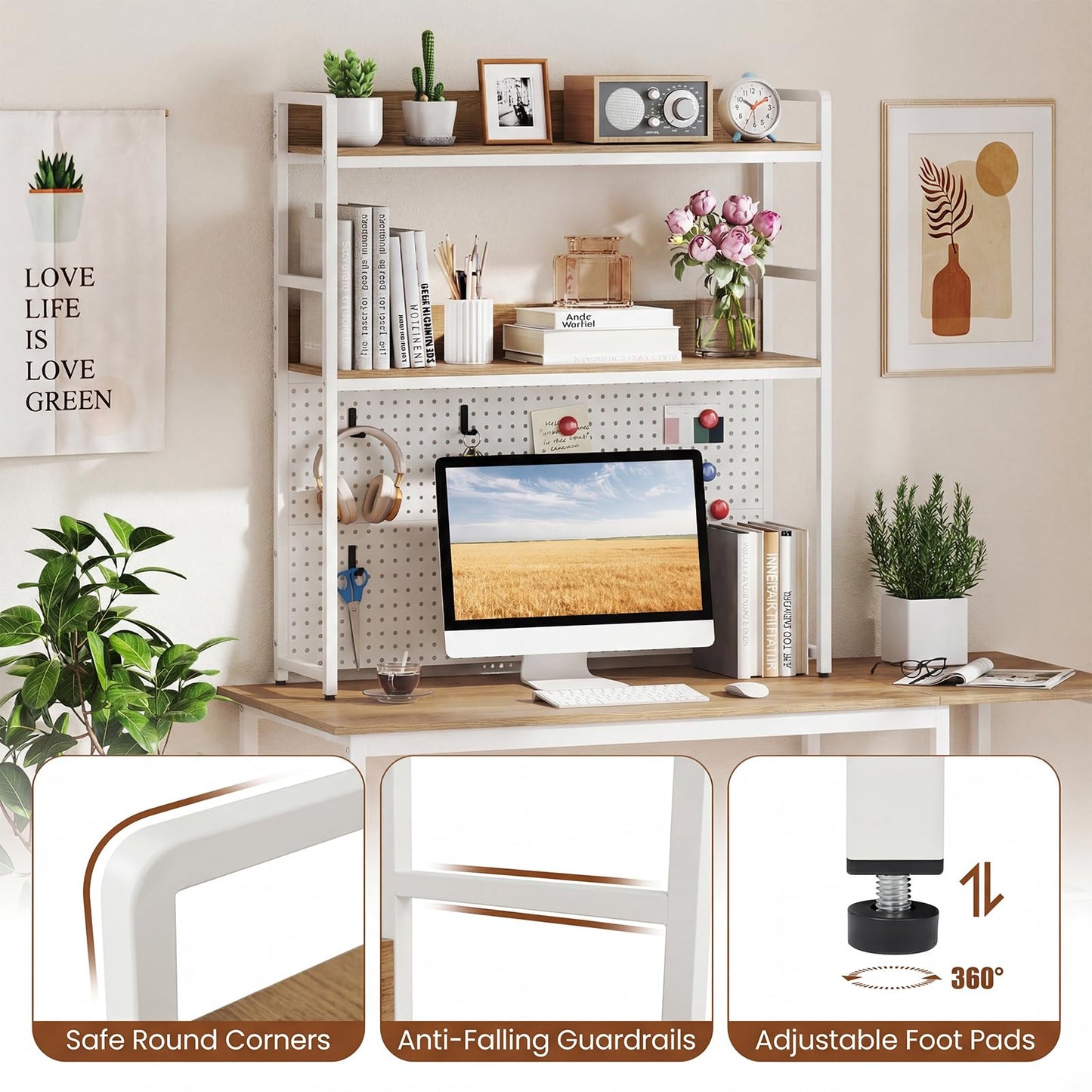 Tangkula Desktop Bookshelf for Dorm Home Office