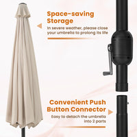 Tangkula Patio Umbrella for Garden Backyard Pool