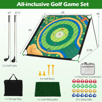 Tangkula Golf Chipping Game Set with Carry Bag 6 FT Large Golf Target Mat