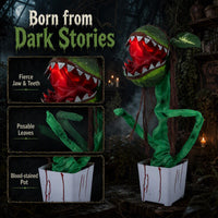 Tangkula Halloween Animated Standing Horror Piranha Plant Decoration