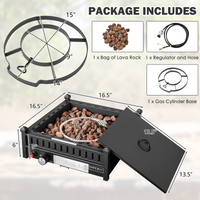 Tangkula Portable Tabletop Propane Fire Pit, Patiojoy 40,000 BTU Table Top Fireplace with Simple Ignition System