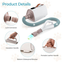 Tangkula Dog Dryer, Pet Blow Dryer with Smart LED Touch Screen, 4 Nozzles, Adjustable Temperature
