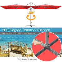 Tangkula 10FT Patio Cantilever Umbrella for Garden Backyard